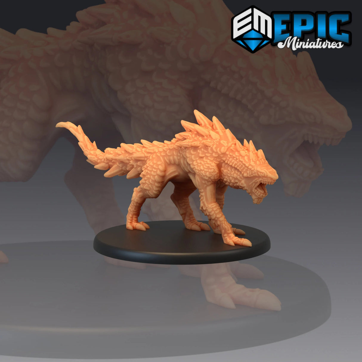 Shark Wolf Miniature | A - Tabletop RPG & D&D miniature. Perfect for wargaming & collectors