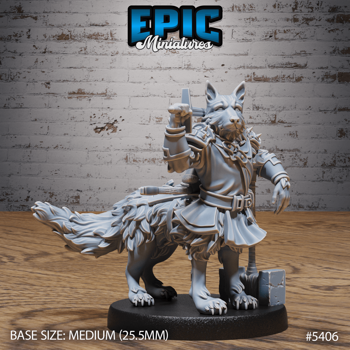 Shepherd Dog Centaur Miniature | A - Tabletop RPG & D&D miniature. Perfect for wargaming & collectors