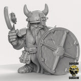 Nordic Shield Dwarf Miniature | A - Tabletop RPG & D&D miniature. Perfect for wargaming & collectors