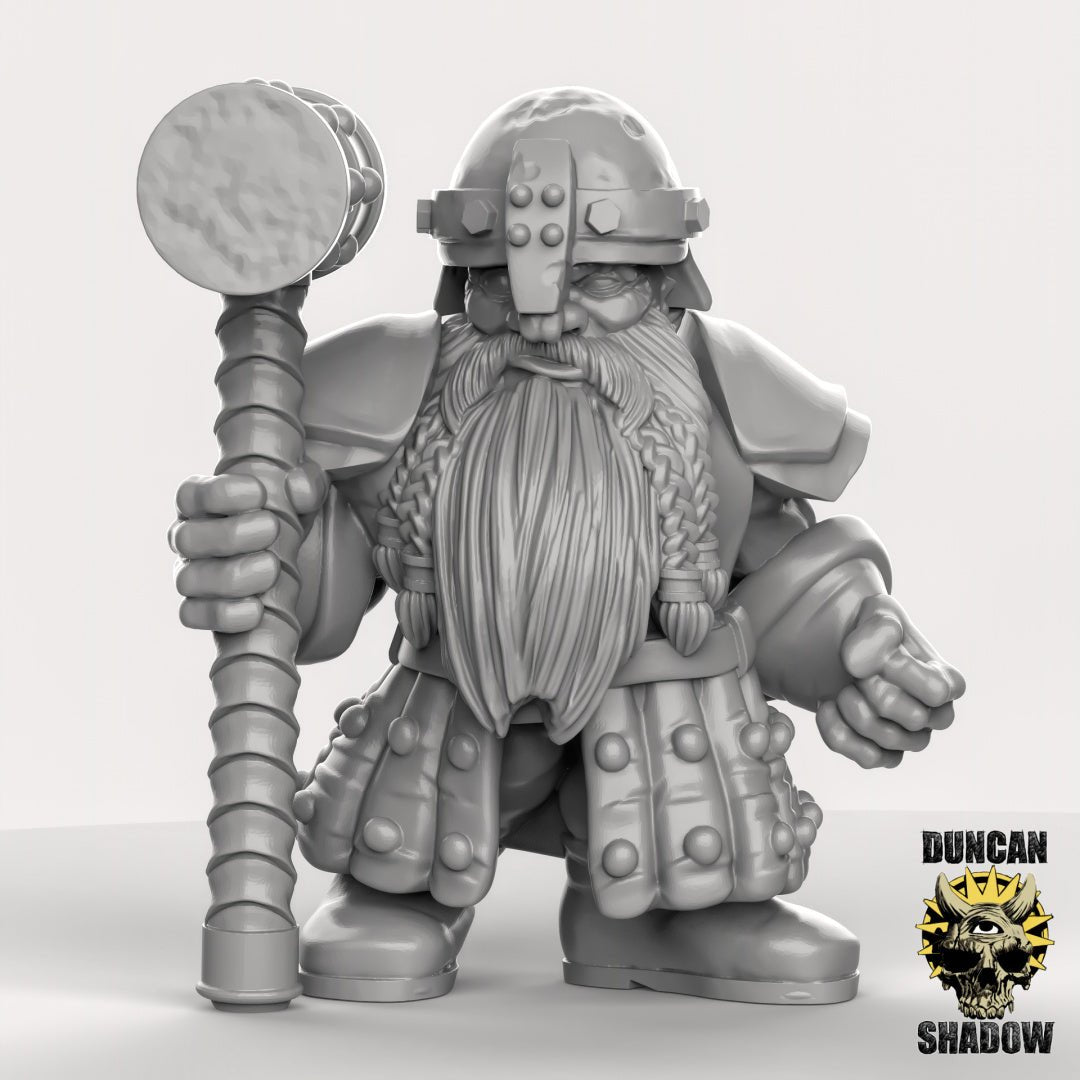 Shield Dwarf Miniature blacksmiths | A - Tabletop RPG & D&D miniature. Perfect for wargaming & collectors