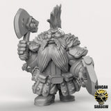 Shield Dwarf berserkers Miniature | B - Tabletop RPG & D&D miniature. Perfect for wargaming & collectors