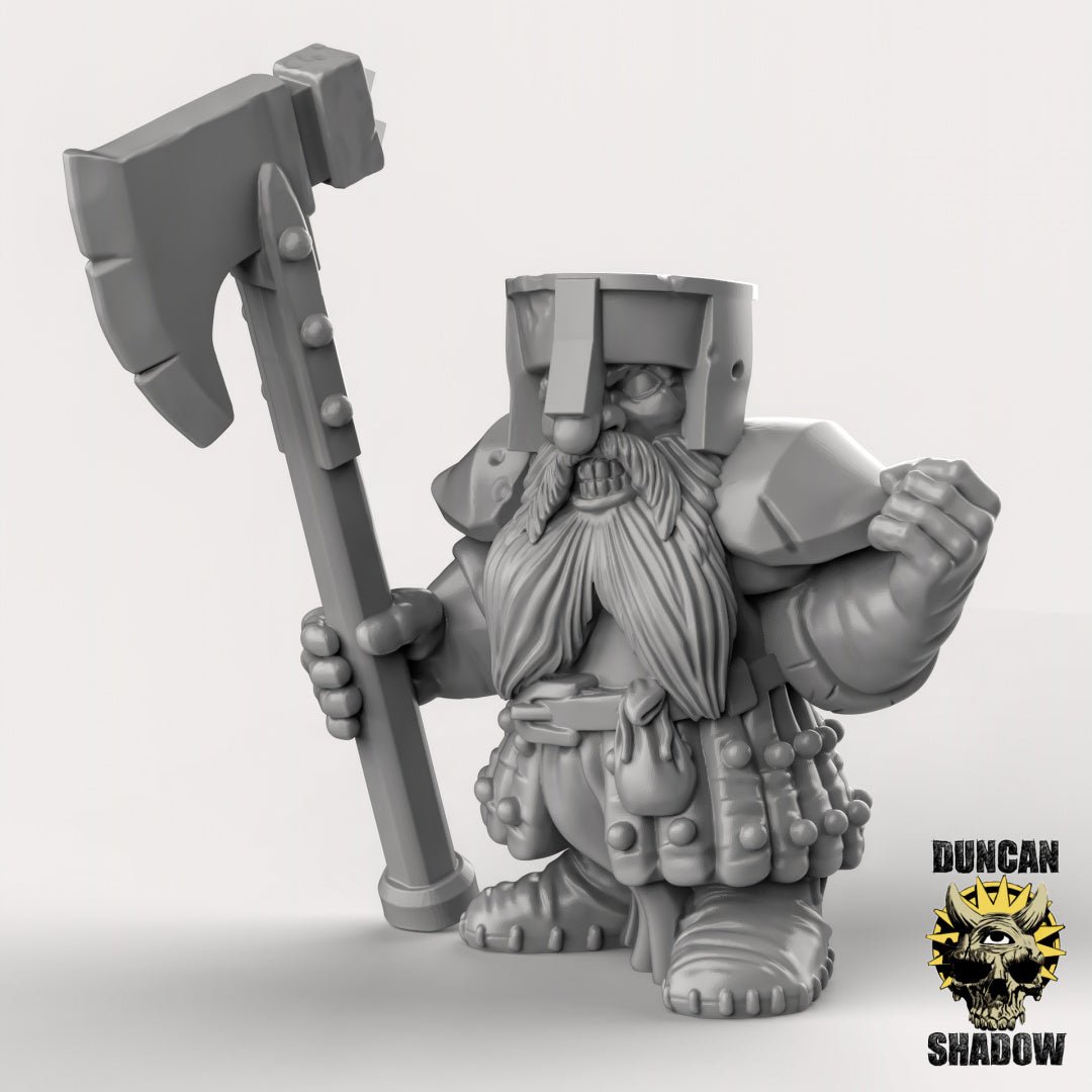 Shield Dwarf Miniature - B - 32mm
