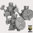 Shield Dwarf Miniature | Set of 3 - Tabletop RPG & D&D miniature. Perfect for wargaming & collectors