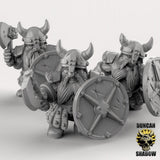 Nordic Shield Dwarf Miniature | Set of 3 - Tabletop RPG & D&D miniature. Perfect for wargaming & collectors