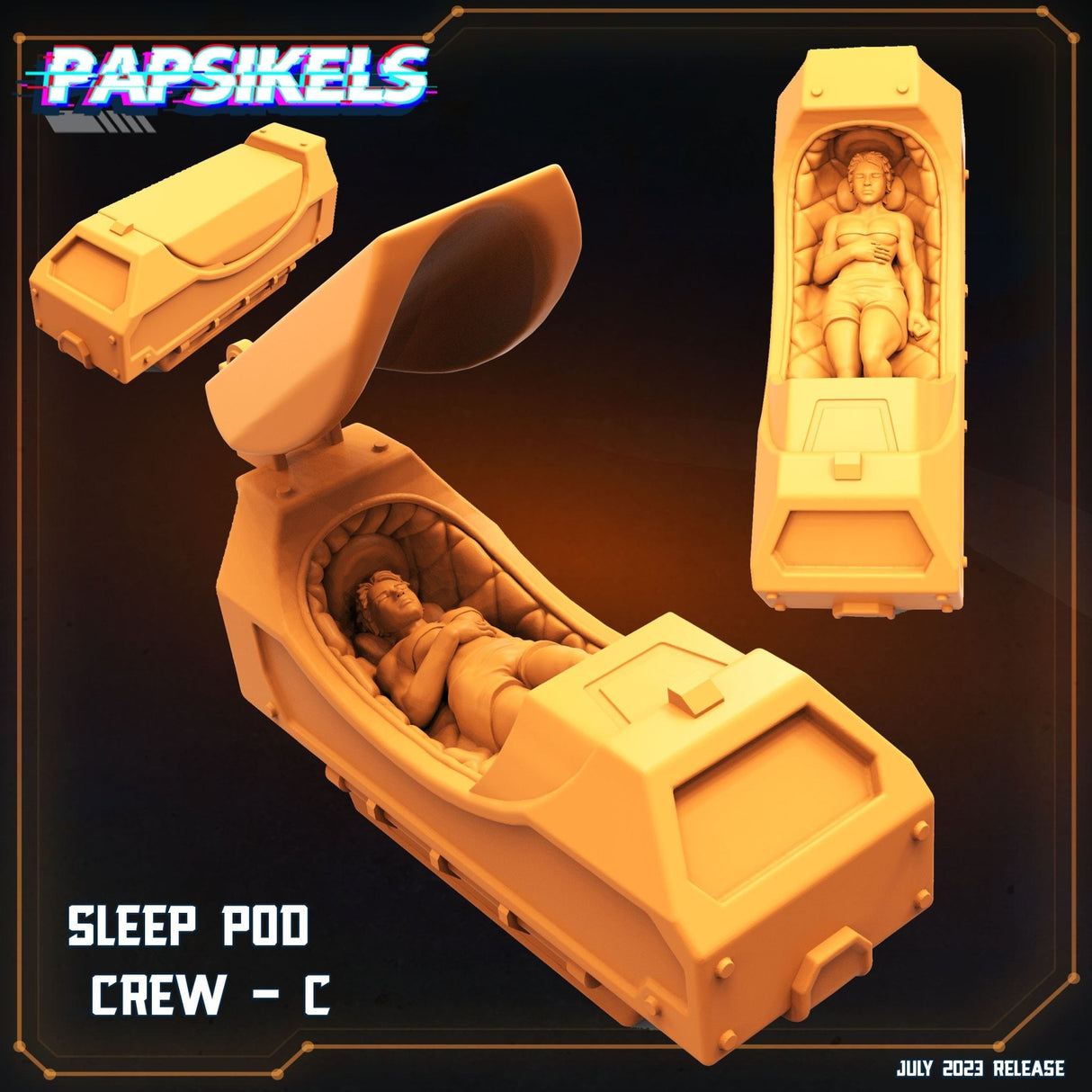 Ships Hibernating Station Miniature | Full Set All Models - Tabletop RPG & D&D miniature. Perfect for wargaming & collectors