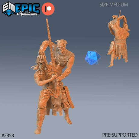 Siamese Zombie Miniature | A - Tabletop RPG & D&D miniature. Perfect for wargaming & collectors