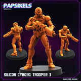 Silicon Cyborg Troopers Miniature | Cyborg Trooper 3 - Tabletop RPG & D&D miniature. Perfect for wargaming & collectors