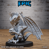 Silver Dragon Wyrmling Miniature | A - Tabletop RPG & D&D miniature. Perfect for wargaming & collectors