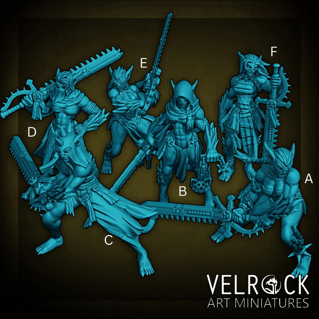 Sisters of Choas Miniature | Set of 6 - Tabletop RPG & D&D miniature. Perfect for wargaming & collectors