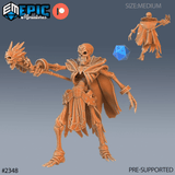 Skeleton Lich Minaiture | B - Tabletop RPG & D&D miniature. Perfect for wargaming & collectors