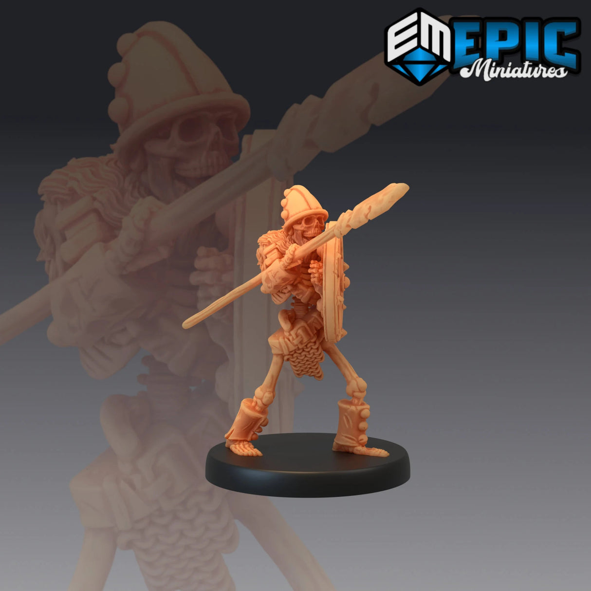 Skeleton Army Miniature | D - Tabletop RPG & D&D miniature. Perfect for wargaming & collectors