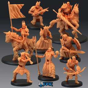 Skeleton Army Miniature set 3 | Set of 8 - Tabletop RPG & D&D miniature. Perfect for wargaming & collectors
