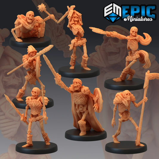 Skeleton Army Miniature - Set of 8 - 28mm