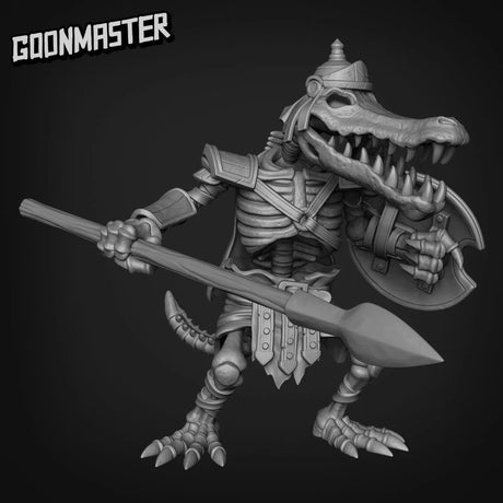 Skeleton Croc Animal Miniature | A - Tabletop RPG & D&D miniature. Perfect for wargaming & collectors