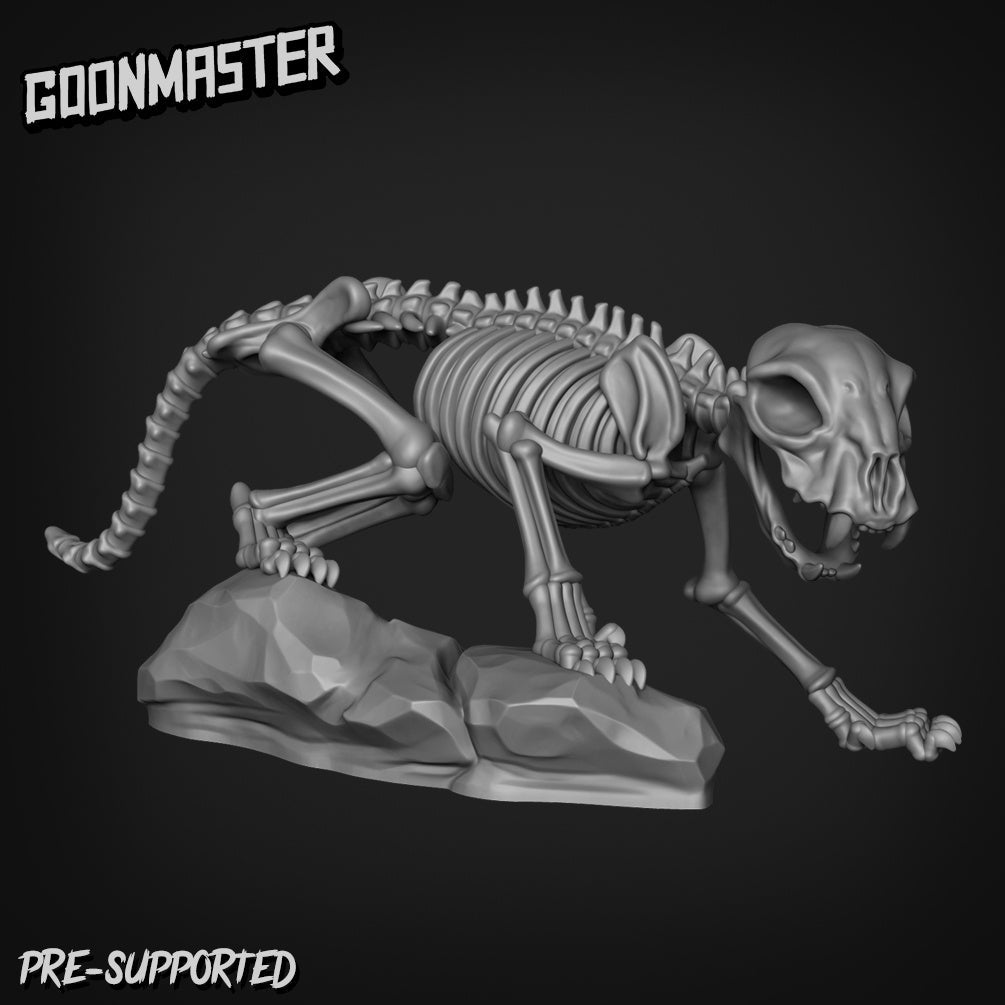 Skeleton Dog Miniature | A - Tabletop RPG & D&D miniature. Perfect for wargaming & collectors