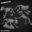 Skeleton Dog Miniature | Set of 4 - Tabletop RPG & D&D miniature. Perfect for wargaming & collectors