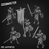 Skeleton Mob Miniature | Set of 5 - Tabletop RPG & D&D miniature. Perfect for wargaming & collectors