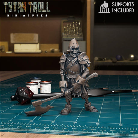 Skeleton Warriors Miniature | Skeleton H - Tabletop RPG & D&D miniature. Perfect for wargaming & collectors