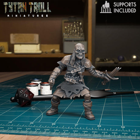 Skeleton Warriors Miniature set 2 | Zombie B - Tabletop RPG & D&D miniature. Perfect for wargaming & collectors