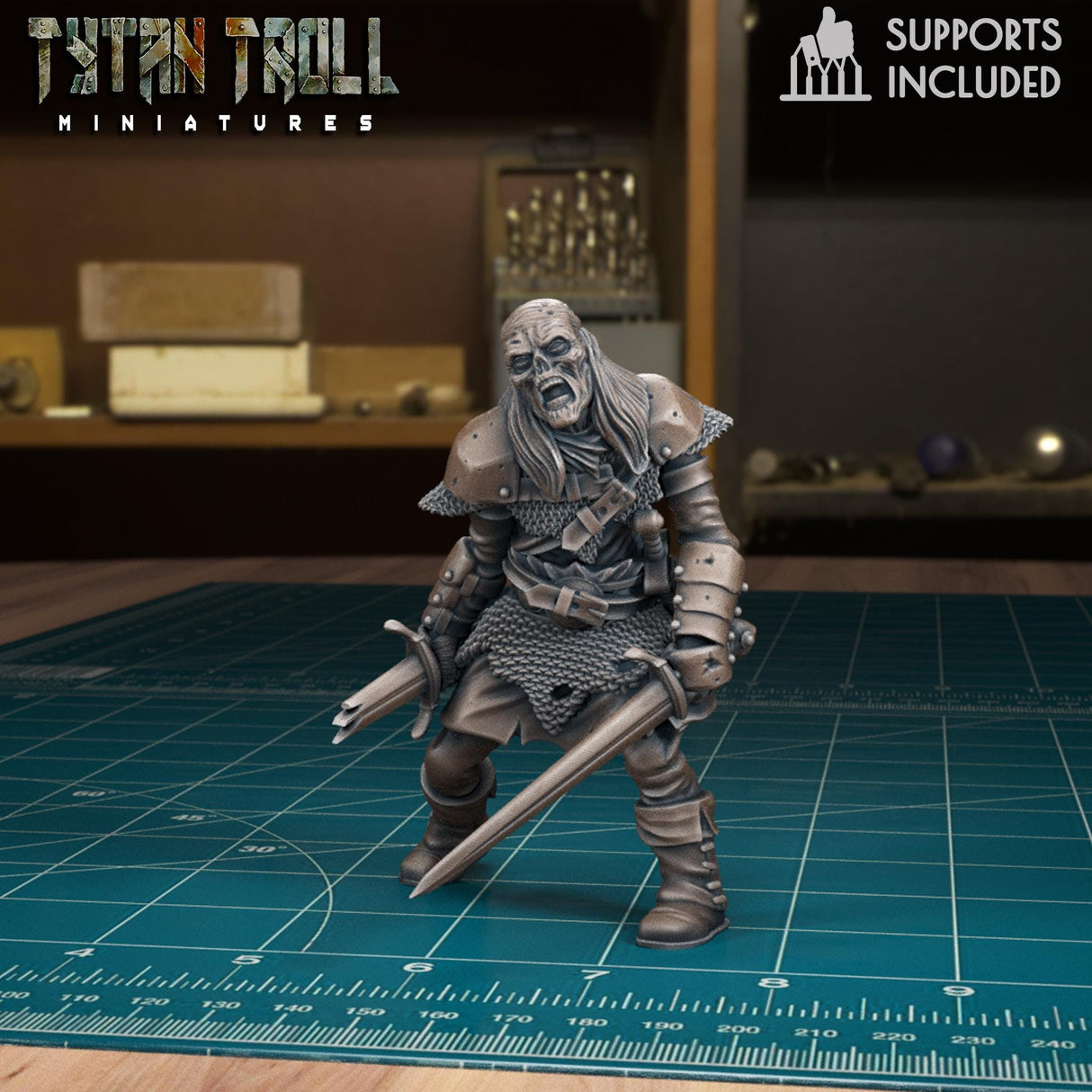 Skeleton Warriors Miniature set 2 | Zombie G - Tabletop RPG & D&D miniature. Perfect for wargaming & collectors