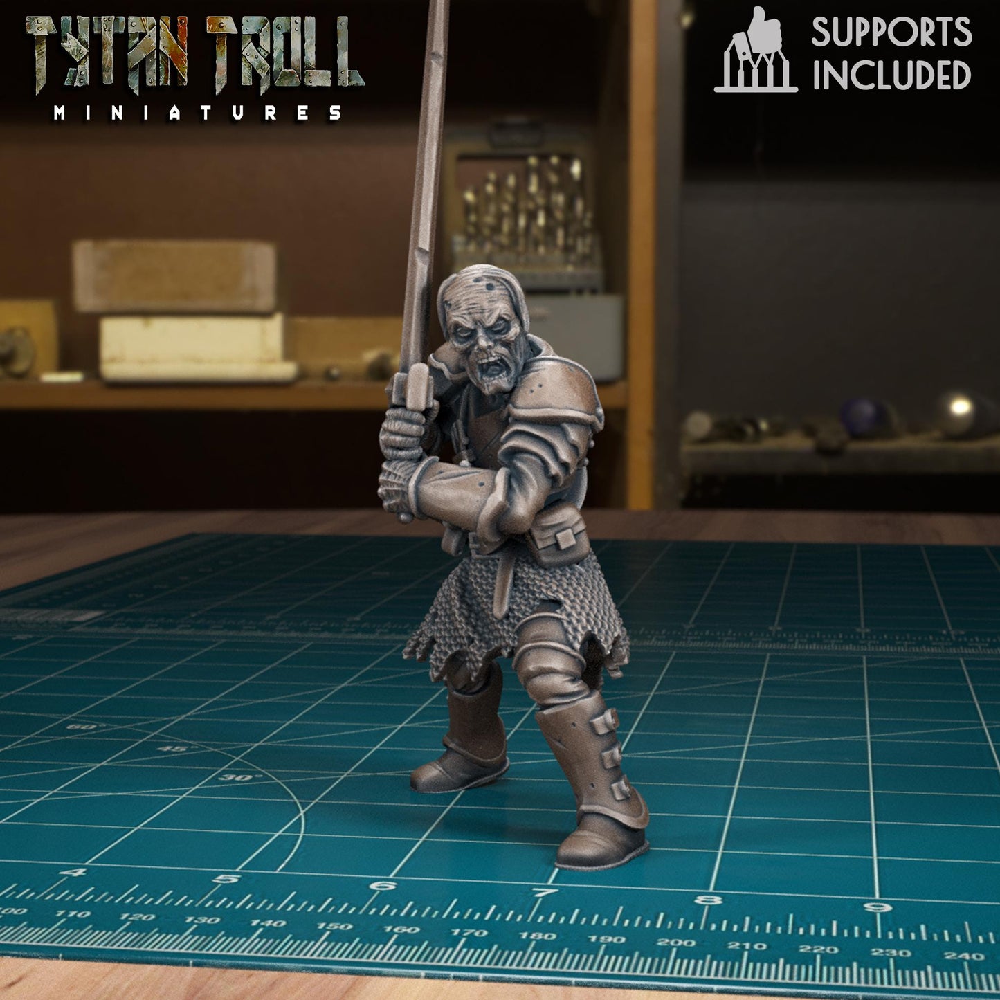 Skeleton Warriors Miniature - Zombie H - 32mm