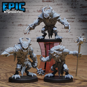 Skull Bear Miniature | Full Set All Models - Tabletop RPG & D&D miniature. Perfect for wargaming & collectors