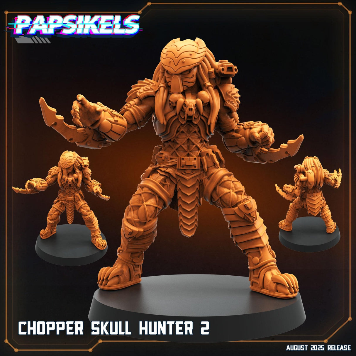 Skull Hunter | Chopper Hunter 2 - Tabletop RPG & D&D miniature. Perfect for wargaming & collectors