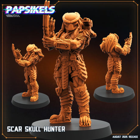 Skull Hunter | Scar Hunter 1 - Tabletop RPG & D&D miniature. Perfect for wargaming & collectors