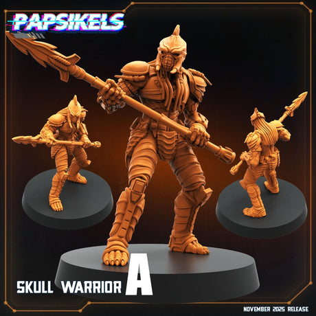 Skull Hunter Warriorsn Skull Hunter Warrior | A - Tabletop RPG & D&D miniature. Perfect for wargaming & collectors
