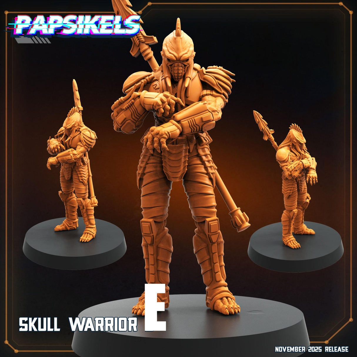 Skull Hunter Warriorsn Skull Hunter Warrior | E - Tabletop RPG & D&D miniature. Perfect for wargaming & collectors