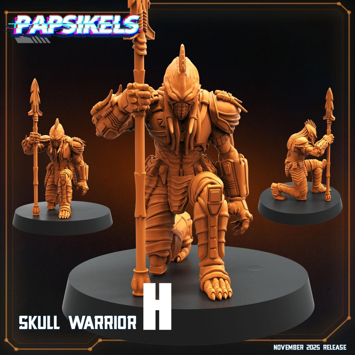 Skull Hunter Warriorsn Skull Hunter Warrior | H - Tabletop RPG & D&D miniature. Perfect for wargaming & collectors