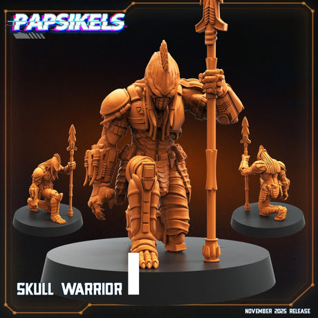 Skull Hunter Warriorsn Skull Hunter Warrior | I - Tabletop RPG & D&D miniature. Perfect for wargaming & collectors