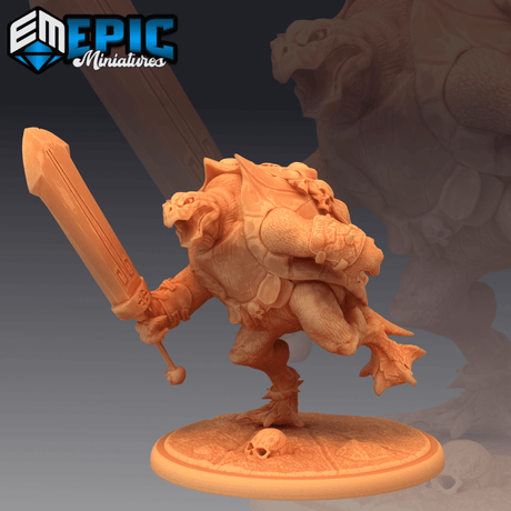Skull Turtle Miniature | B - Tabletop RPG & D&D miniature. Perfect for wargaming & collectors