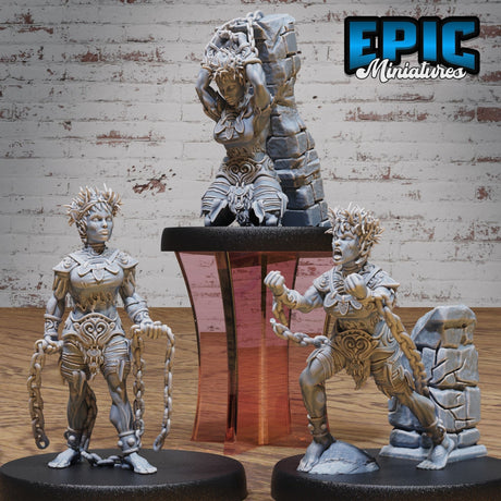 Slave Halfling Miniature | Set of 3 - Tabletop RPG & D&D miniature. Perfect for wargaming & collectors