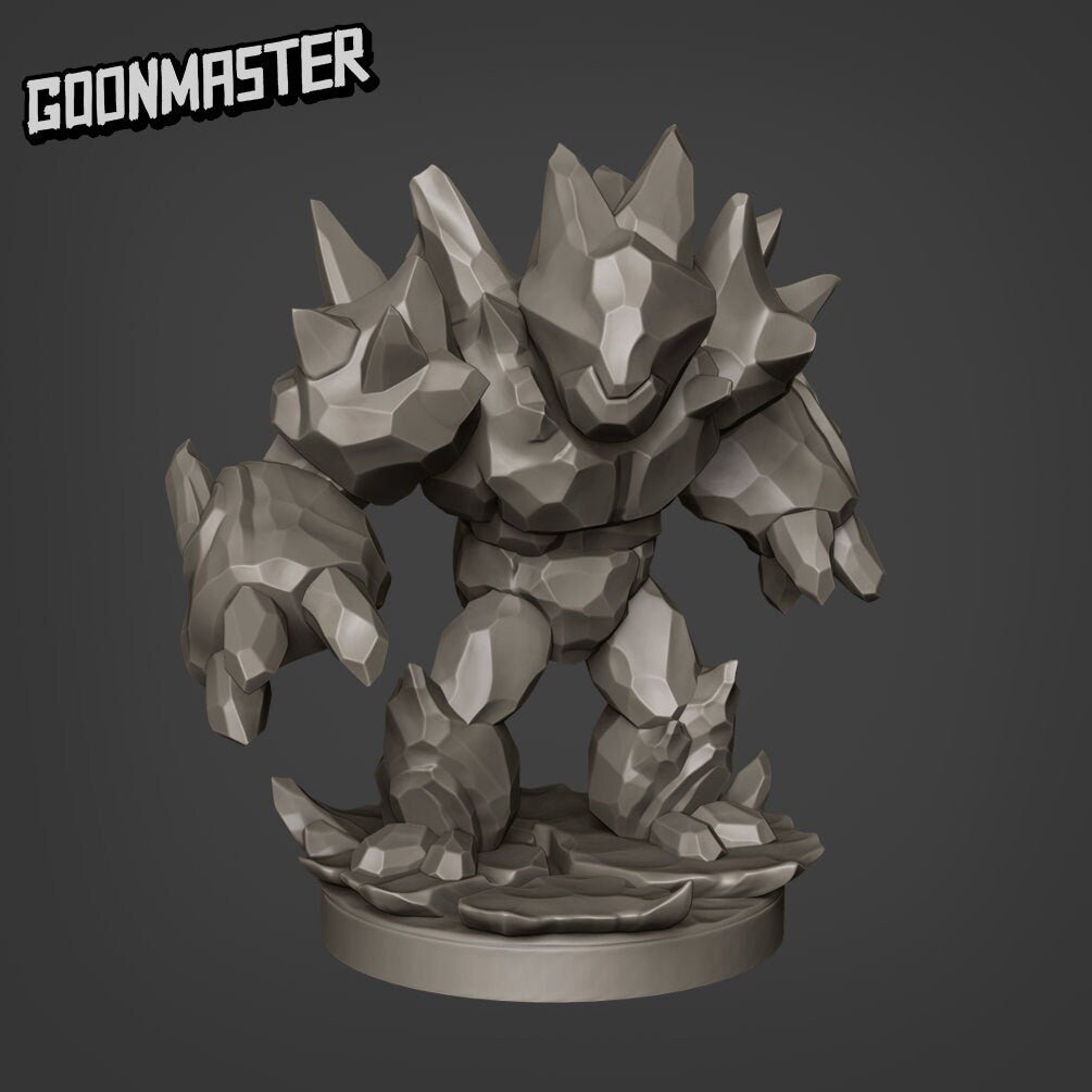 Small Ice Golem Miniature | B - Tabletop RPG & D&D miniature. Perfect for wargaming & collectors