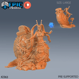 Snail Girl Miniature | B - Tabletop RPG & D&D miniature. Perfect for wargaming & collectors