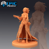 Snake Witch Miniature | A - Tabletop RPG & D&D miniature. Perfect for wargaming & collectors