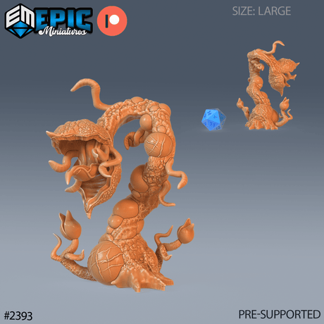 Snapping Plant Miniature | A - Tabletop RPG & D&D miniature. Perfect for wargaming & collectors
