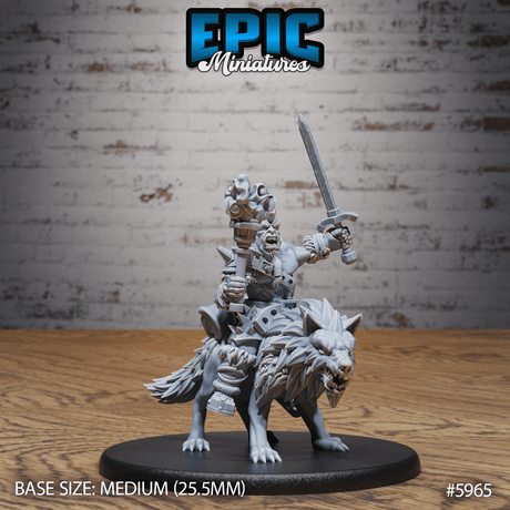 Snow Orc Miniature | B - Tabletop RPG & D&D miniature. Perfect for wargaming & collectors