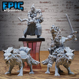 Snow Orc Miniature | Set of 2 - Tabletop RPG & D&D miniature. Perfect for wargaming & collectors