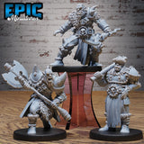 Snow Orc Miniature | Set of 3 - Tabletop RPG & D&D miniature. Perfect for wargaming & collectors
