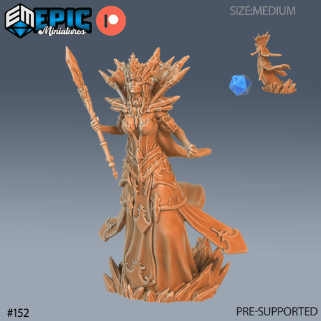 Snow Queen Miniature | B - Tabletop RPG & D&D miniature. Perfect for wargaming & collectors