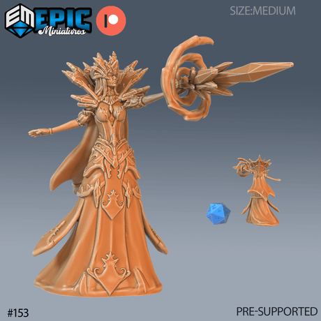 Snow Queen Miniature | C - Tabletop RPG & D&D miniature. Perfect for wargaming & collectors
