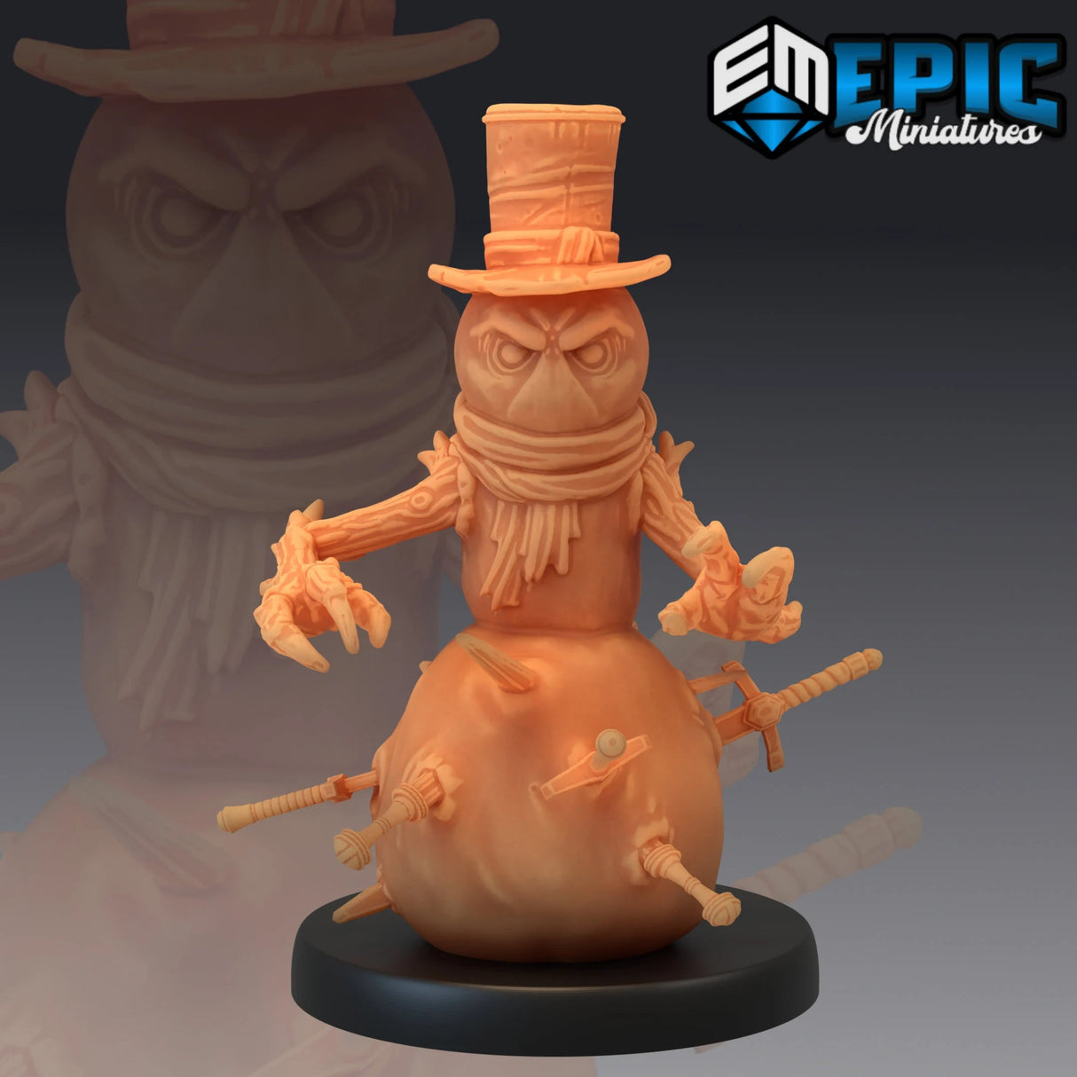 Snowman Miniature | C - Tabletop RPG & D&D miniature. Perfect for wargaming & collectors
