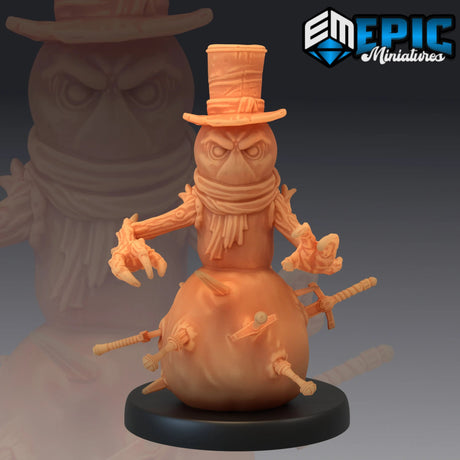 Snowman Miniature | C - Tabletop RPG & D&D miniature. Perfect for wargaming & collectors