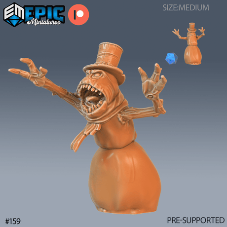 Snowmen Miniature | D - Tabletop RPG & D&D miniature. Perfect for wargaming & collectors