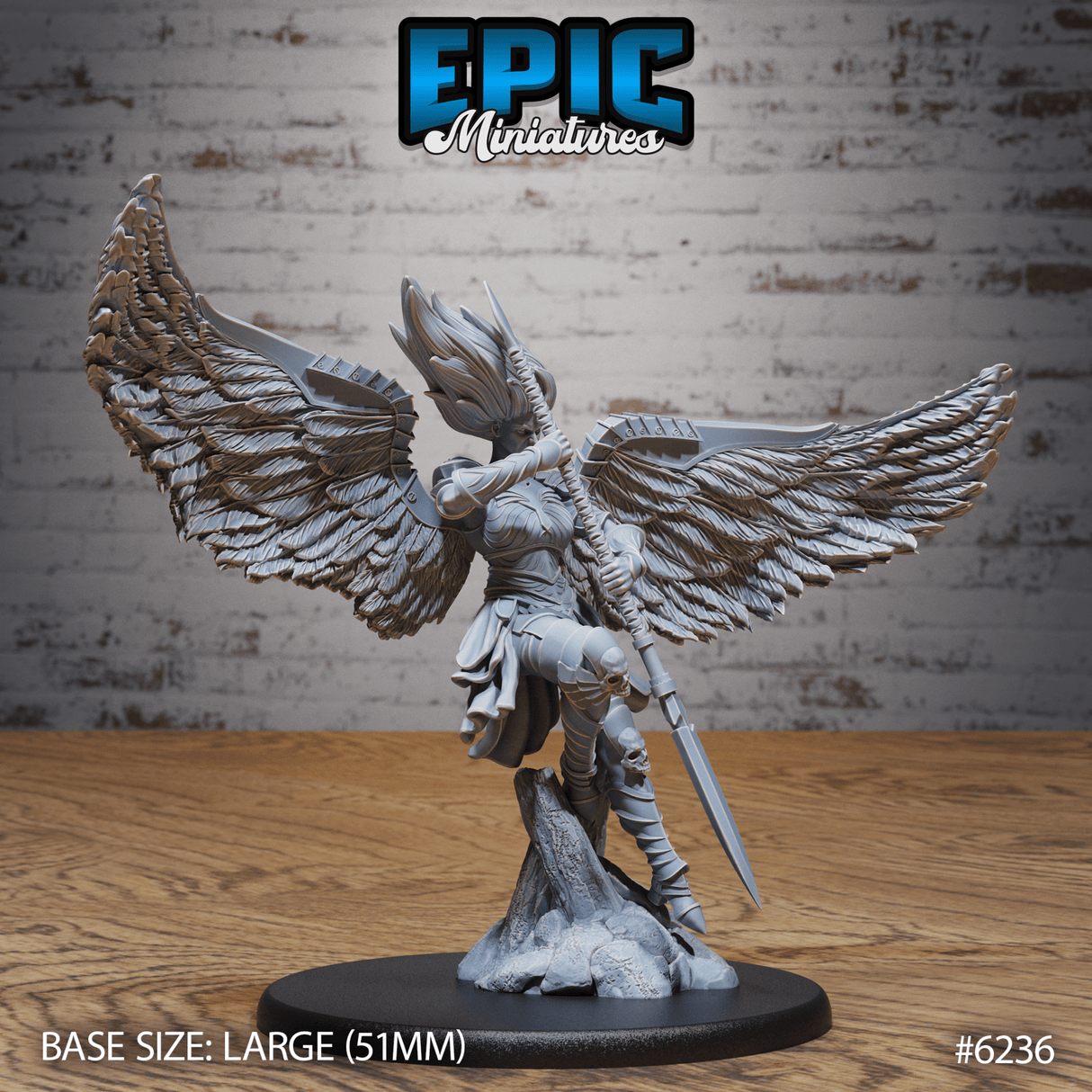 Solar Lady Angel Miniature | B - Tabletop RPG & D&D miniature. Perfect for wargaming & collectors