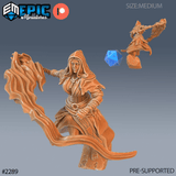 Sorceress Miniature | B - Tabletop RPG & D&D miniature. Perfect for wargaming & collectors