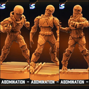 Space Crew Miniature | Set of 3 - Tabletop RPG & D&D miniature. Perfect for wargaming & collectors