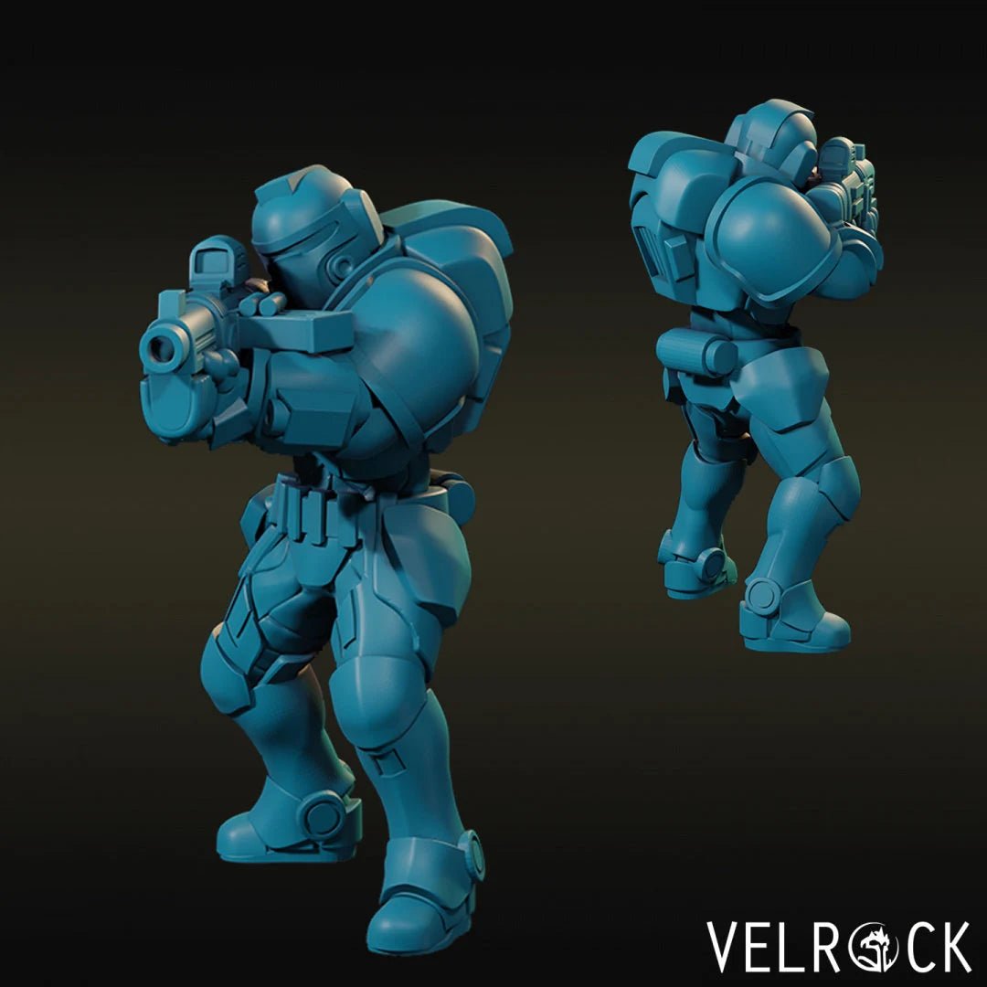 Special Marines Force Miniature | E - Tabletop RPG & D&D miniature. Perfect for wargaming & collectors